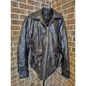 MAXAM Brand LAMBSKIN LEATHER COAT Dark Brown Men's size XXL 2X